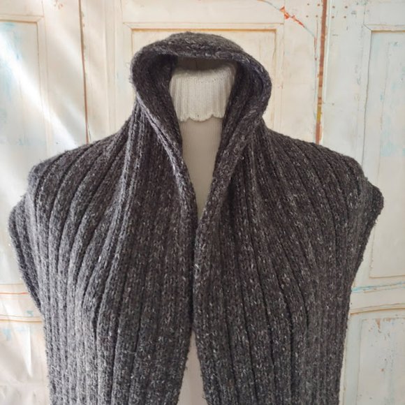 CAbi fringe pocket cable knit open front cardigan duster sweater/XS/gray - Picture 6 of 10